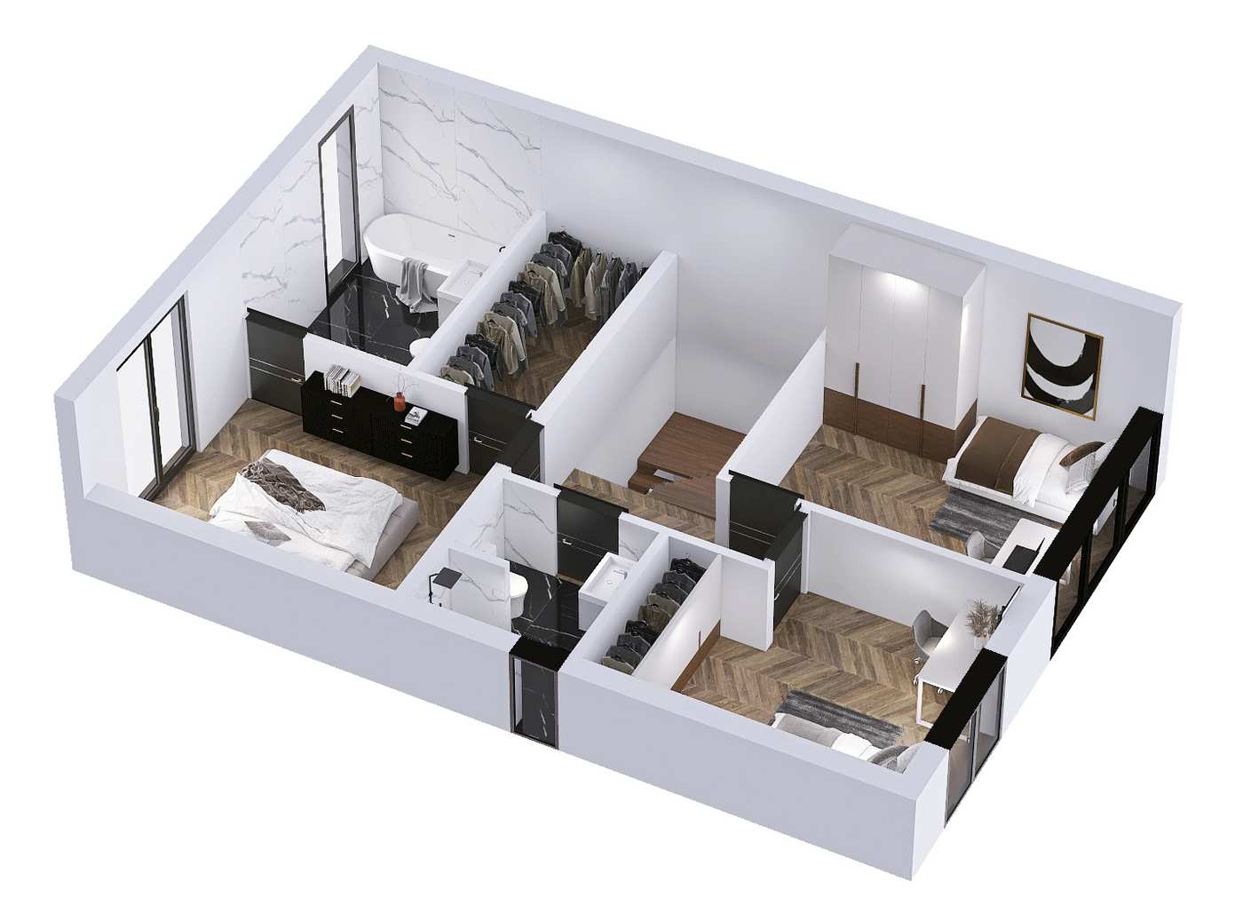 Forrest 4namas 2 aukstas 3d