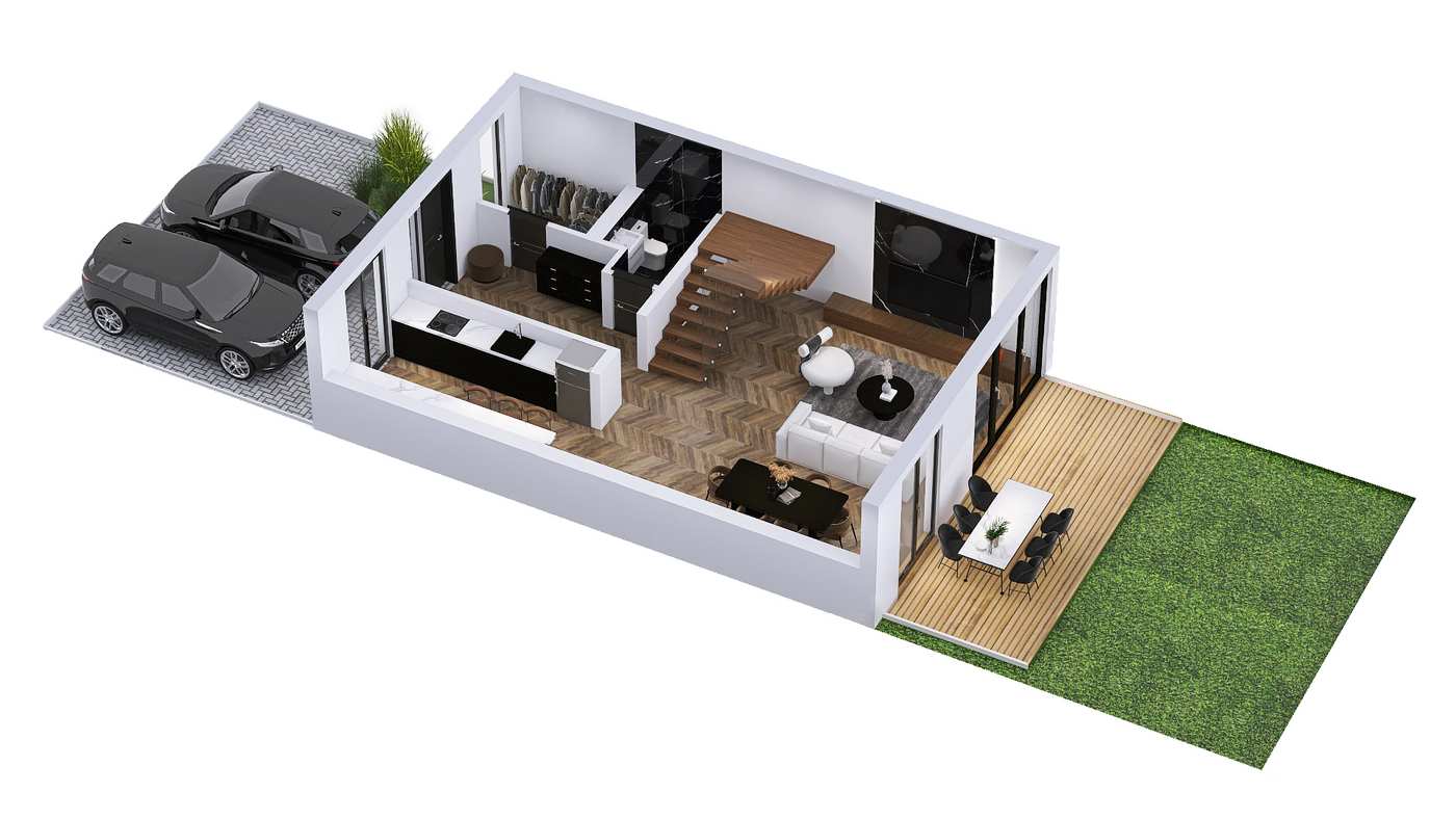 Forrest 14namas 1aukstas 3d