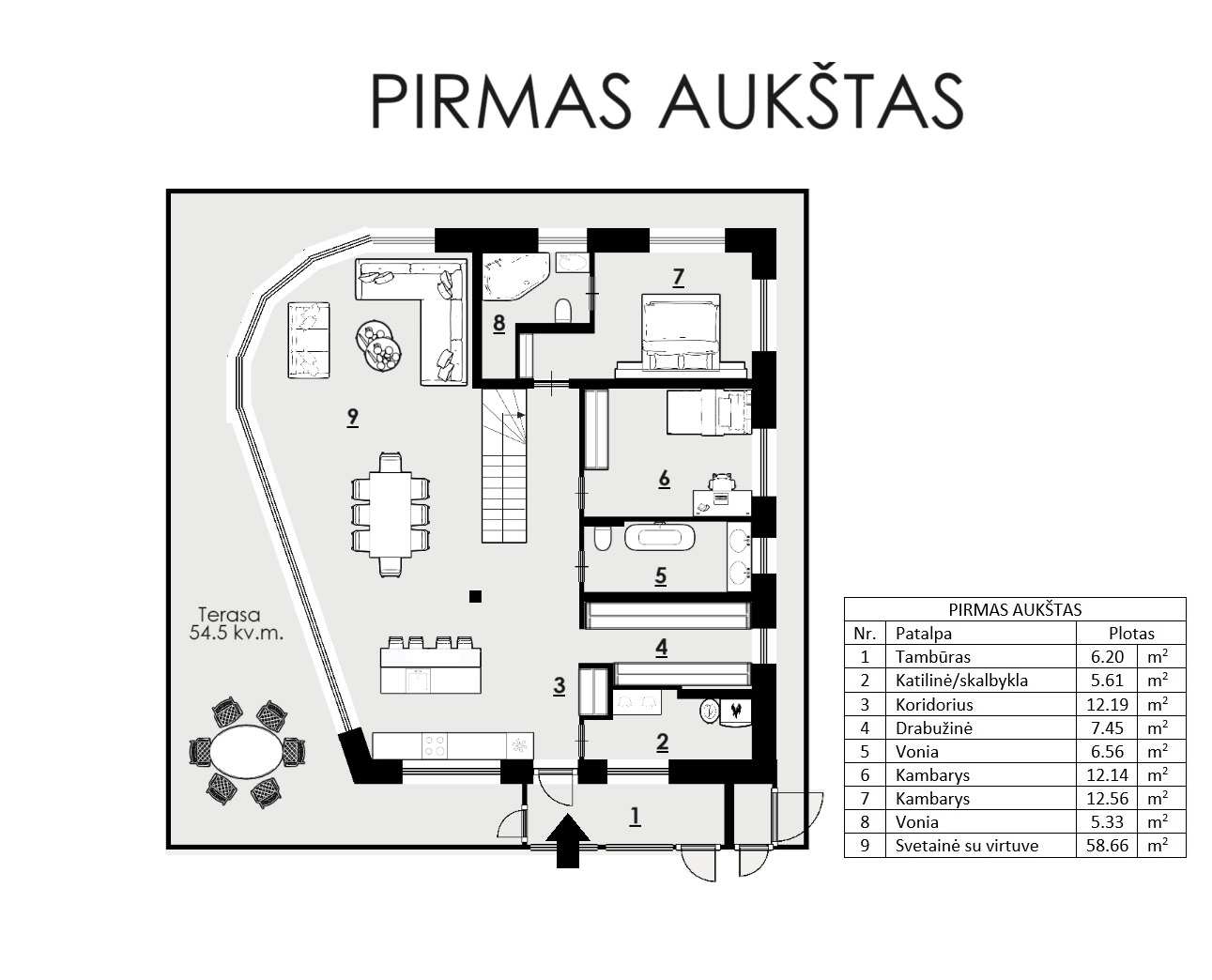 2D - pirmas aukštas