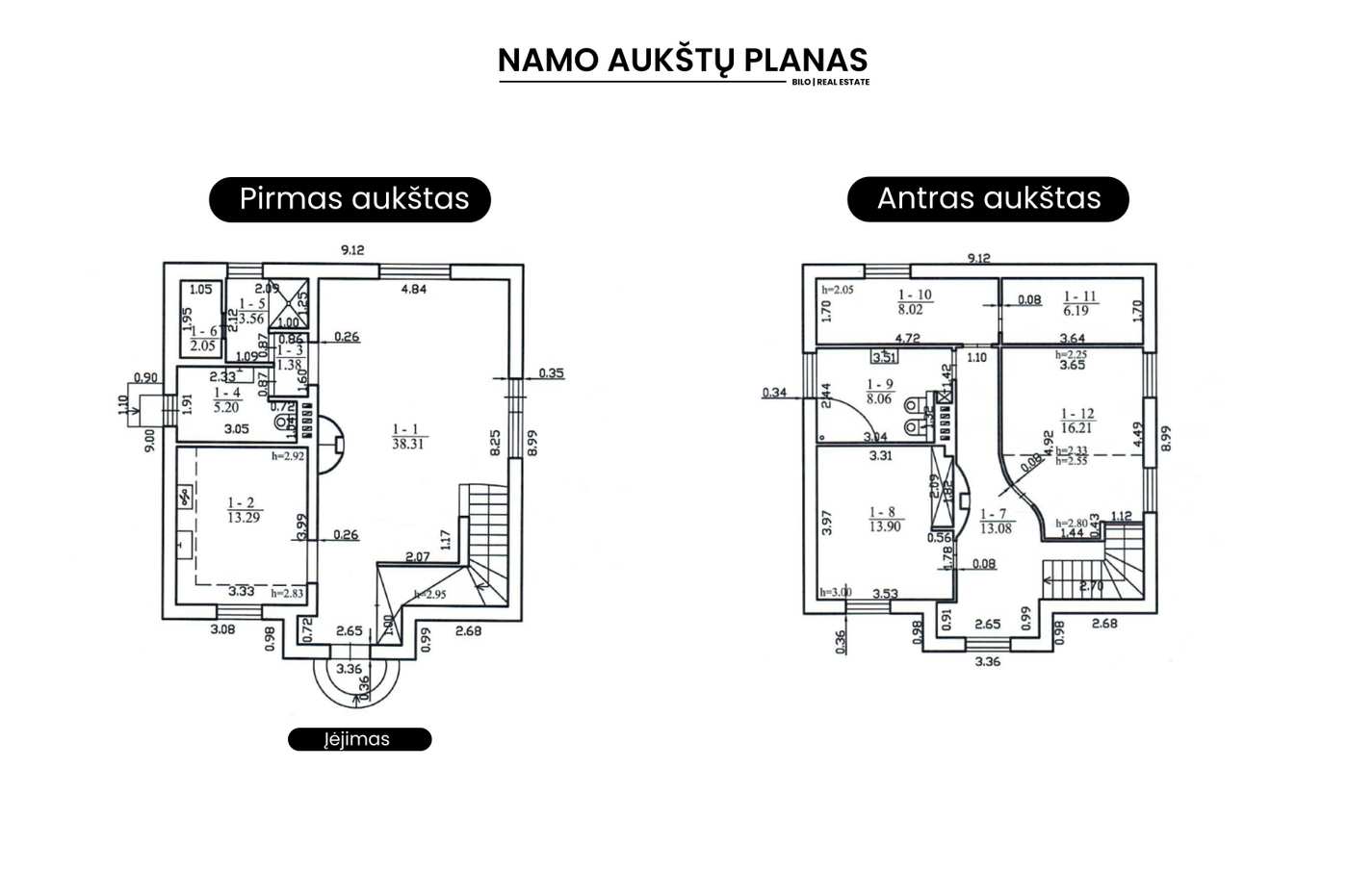 Aukštų planas
